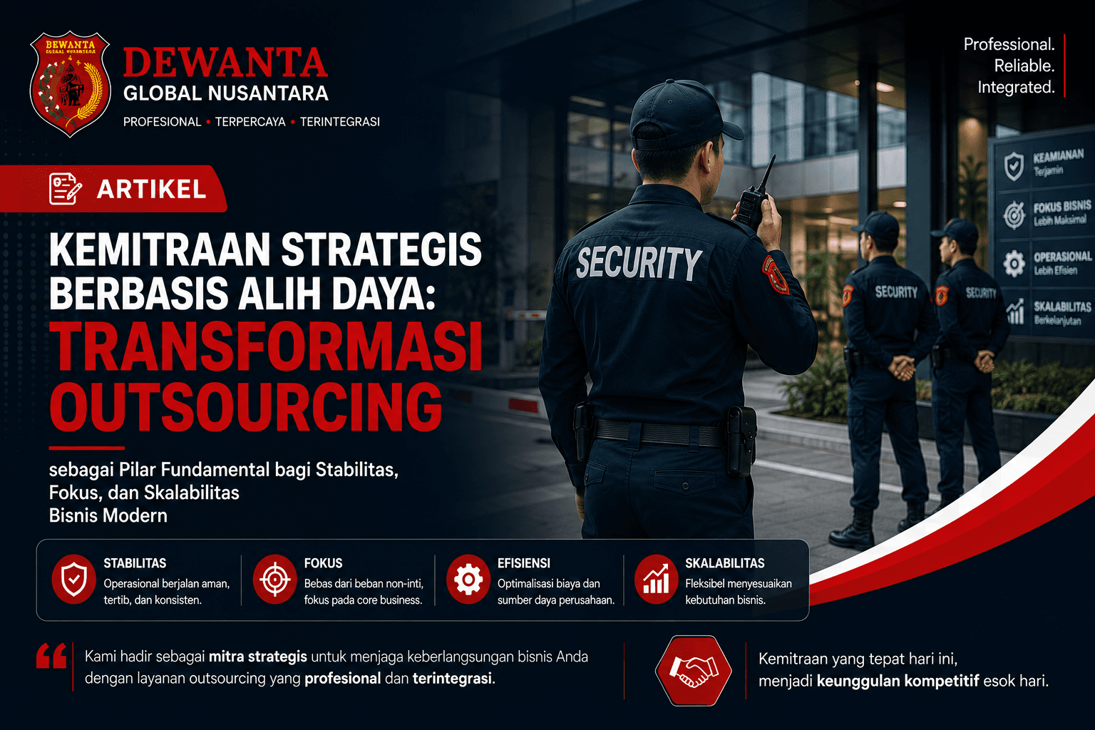 Transformasi Outsourcing sebagai Pilar Fundamental bagi Stabilitas, Fokus, dan Skalabilitas Bisnis Modern