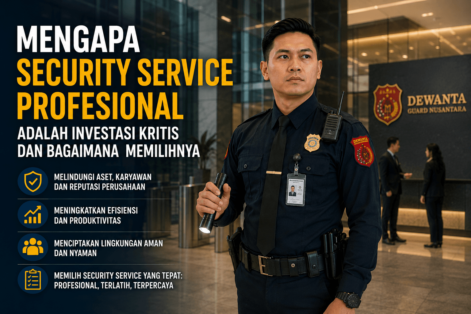 Mengapa Security Service Profesional Adalah Investasi Kritis dan Bagaimana Memilihnya