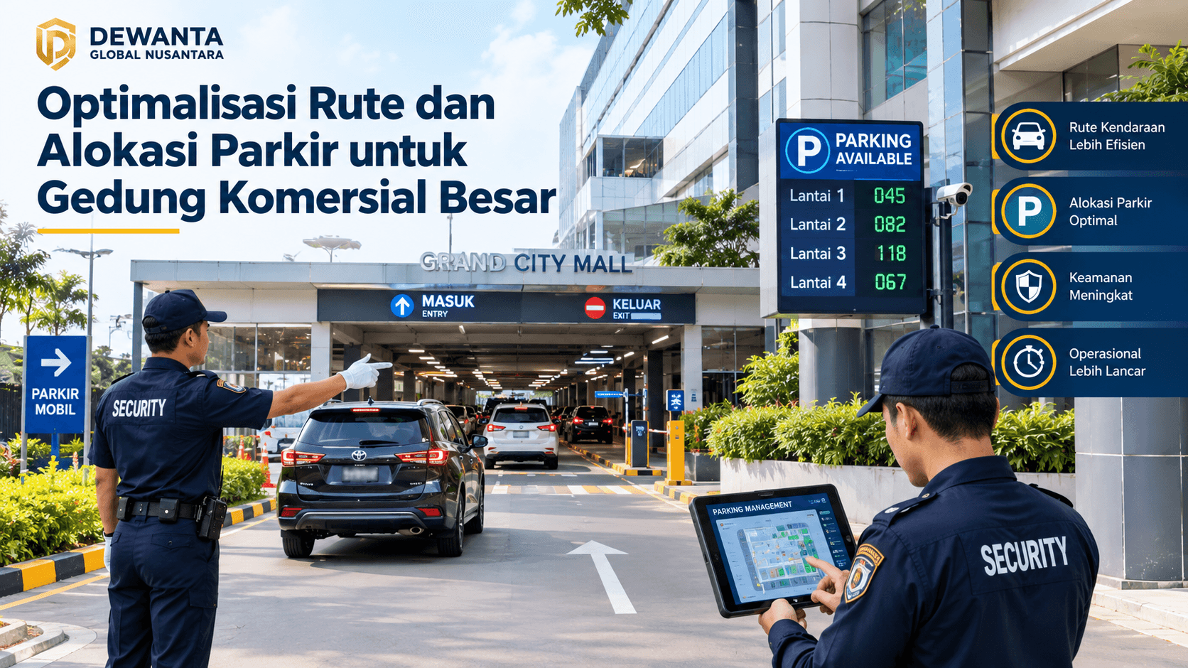 Optimalisasi Rute dan Alokasi Parkir untuk Gedung Komersial Besar